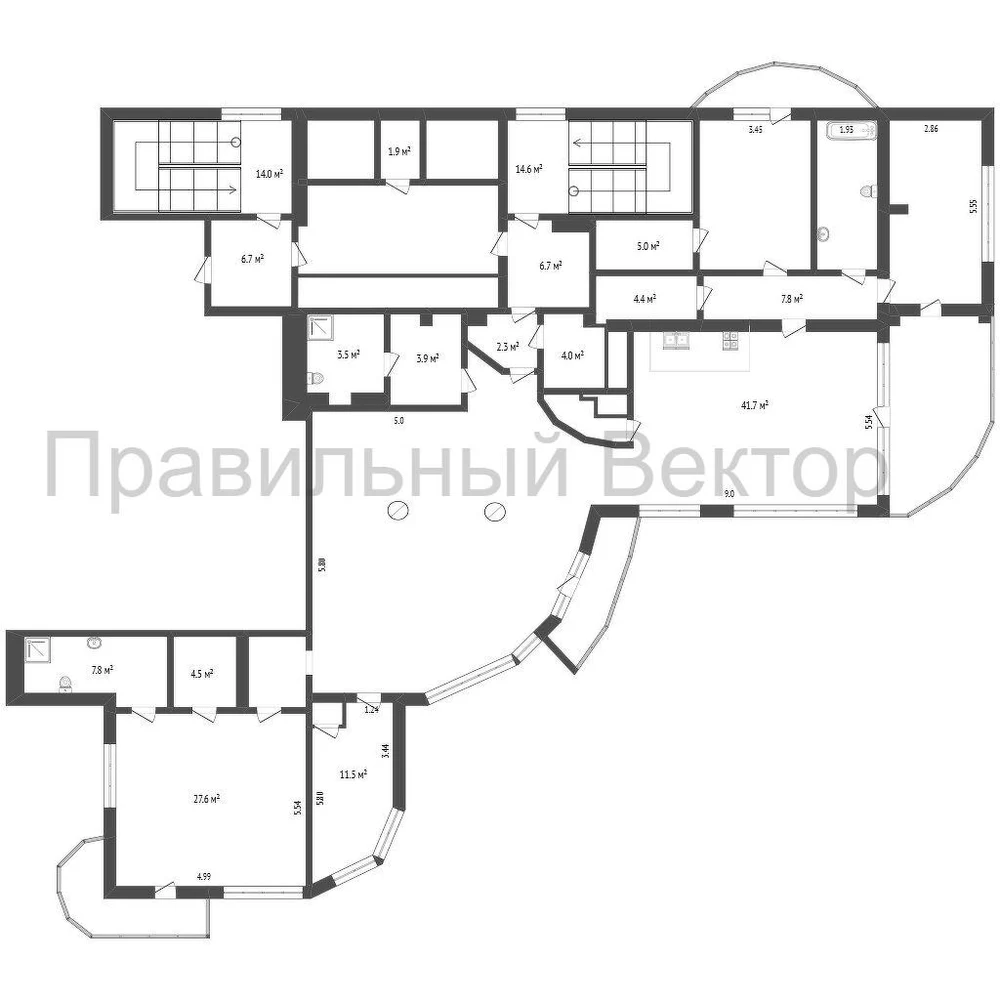Многокомнатные апартаменты в клубном доме